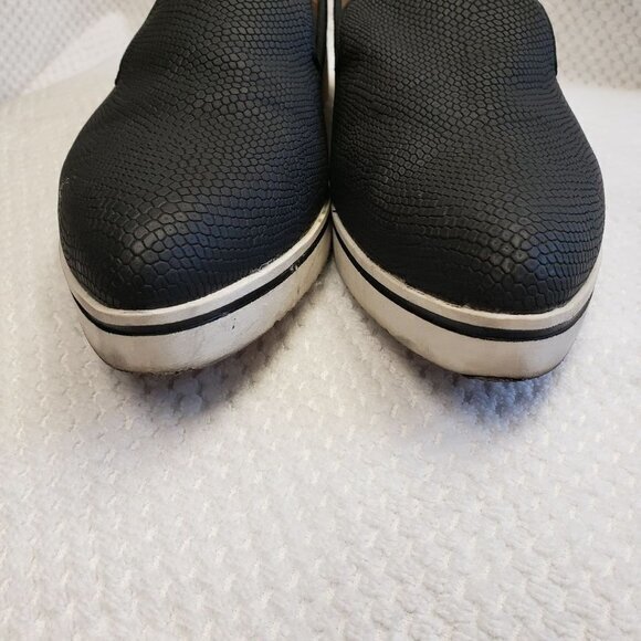 Franco Sarto Flore Black White‎ Academia Reptile Slip-On Womens Shoes Size 8 - Picture 5 of 11